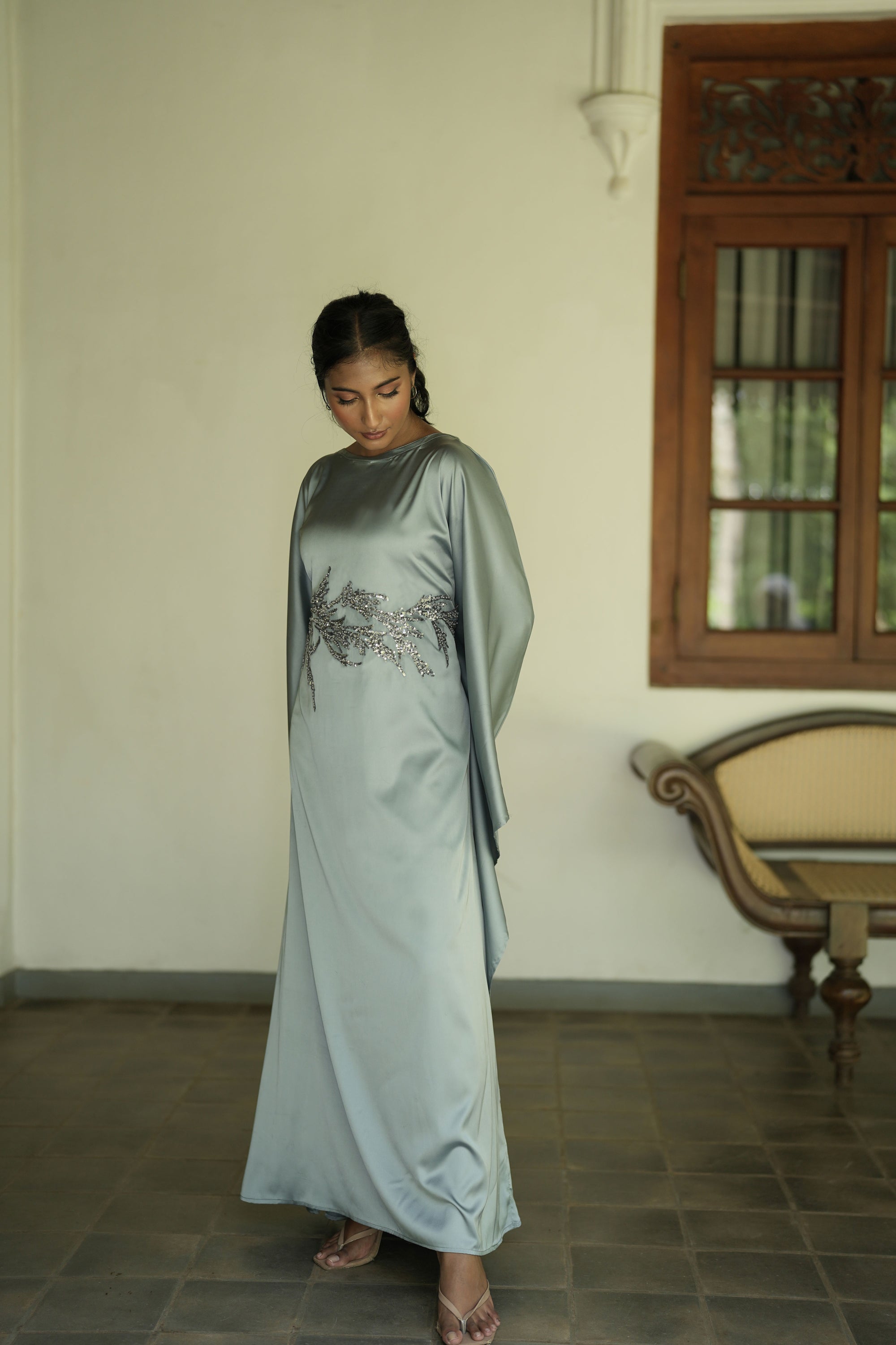 Embellished Waist Tie Kaftan