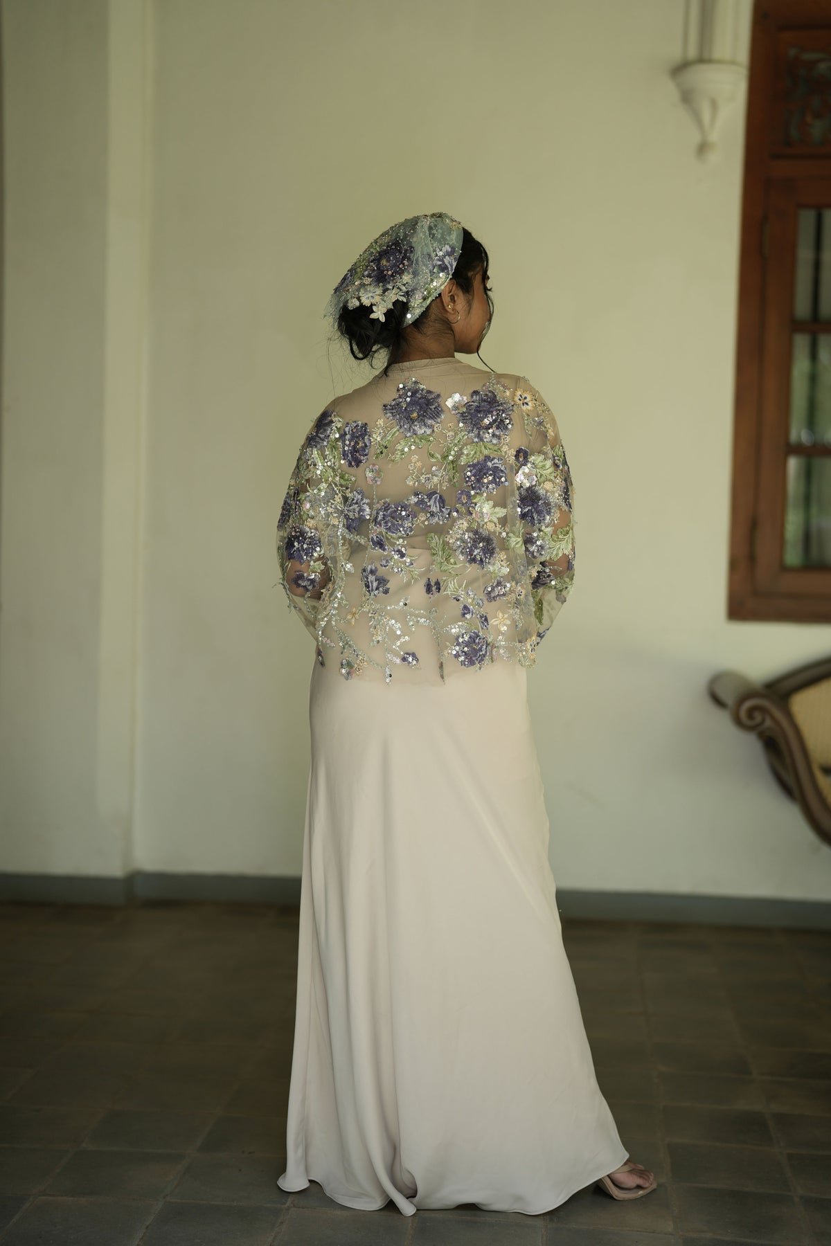 Lace Embellished Crop Cardigan