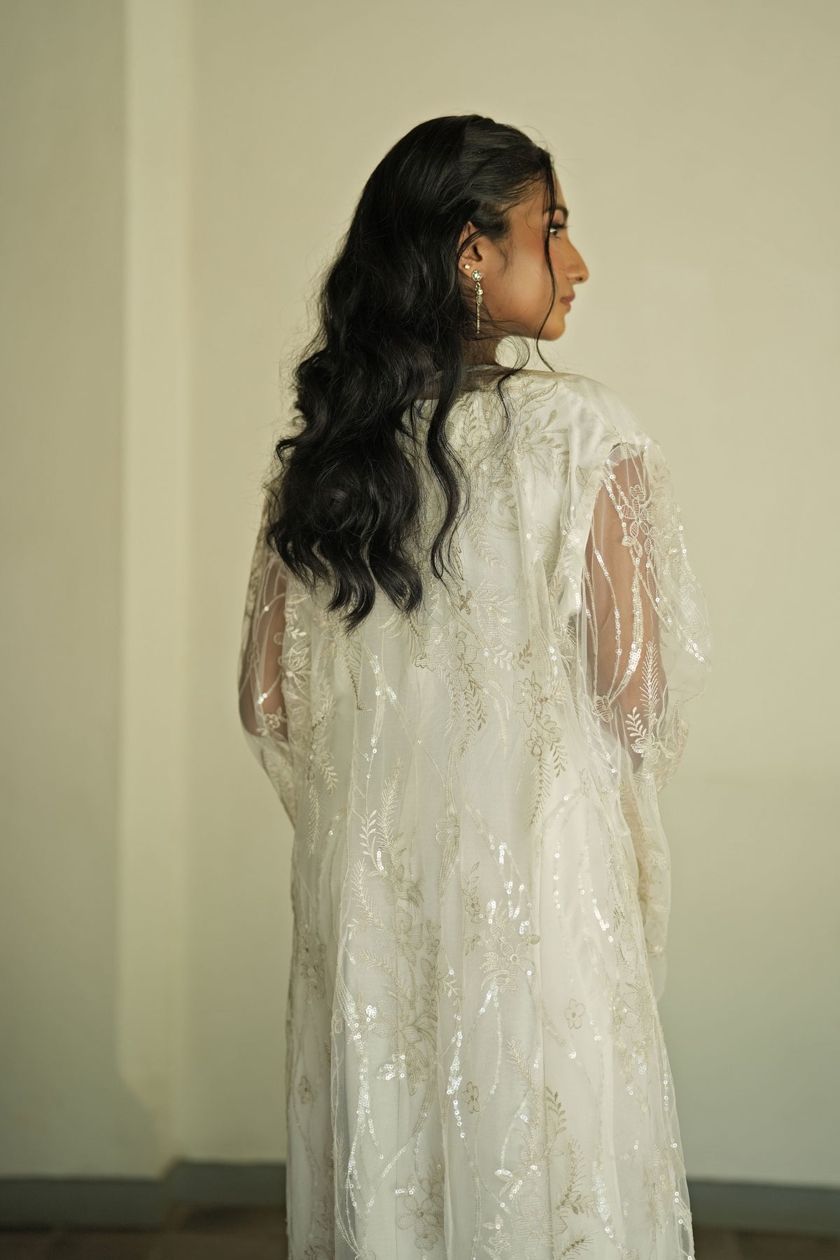 Lace Embellished Cardigan &amp; Maxi Slip Dress